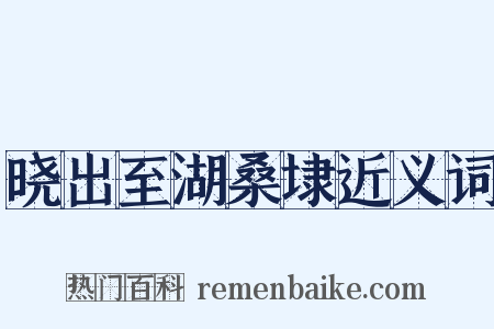 晓出至湖桑埭近义词是什么意思的图片